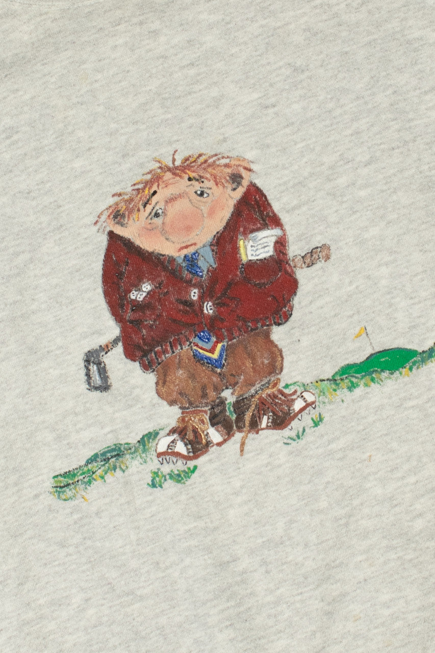 Vintage Hand Painted Golf Sweatshirt