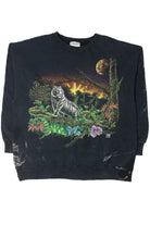 Vintage 1993 Tiger Moon Jungle Print Sweatshirt