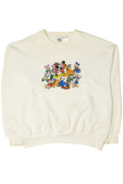 Vintage Embroidered Disney Characters Sweatshirt