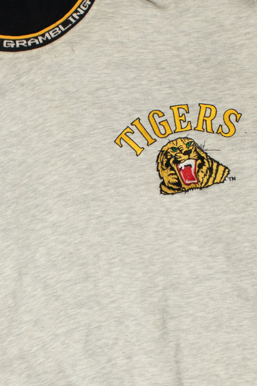 Vintage Grambling Tigers Embroidered Faux Turtleneck Sweatshirt