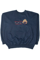 Vintage Rhinestone Dog Paw Print Saying Sweatshirt