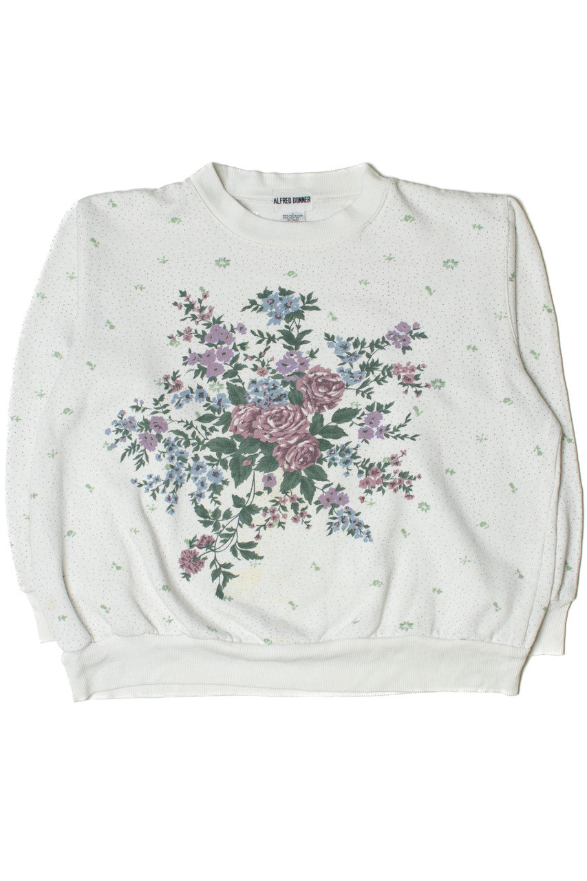 Vintage Floral Polka Dot Alfred Dunner Sweatshirt