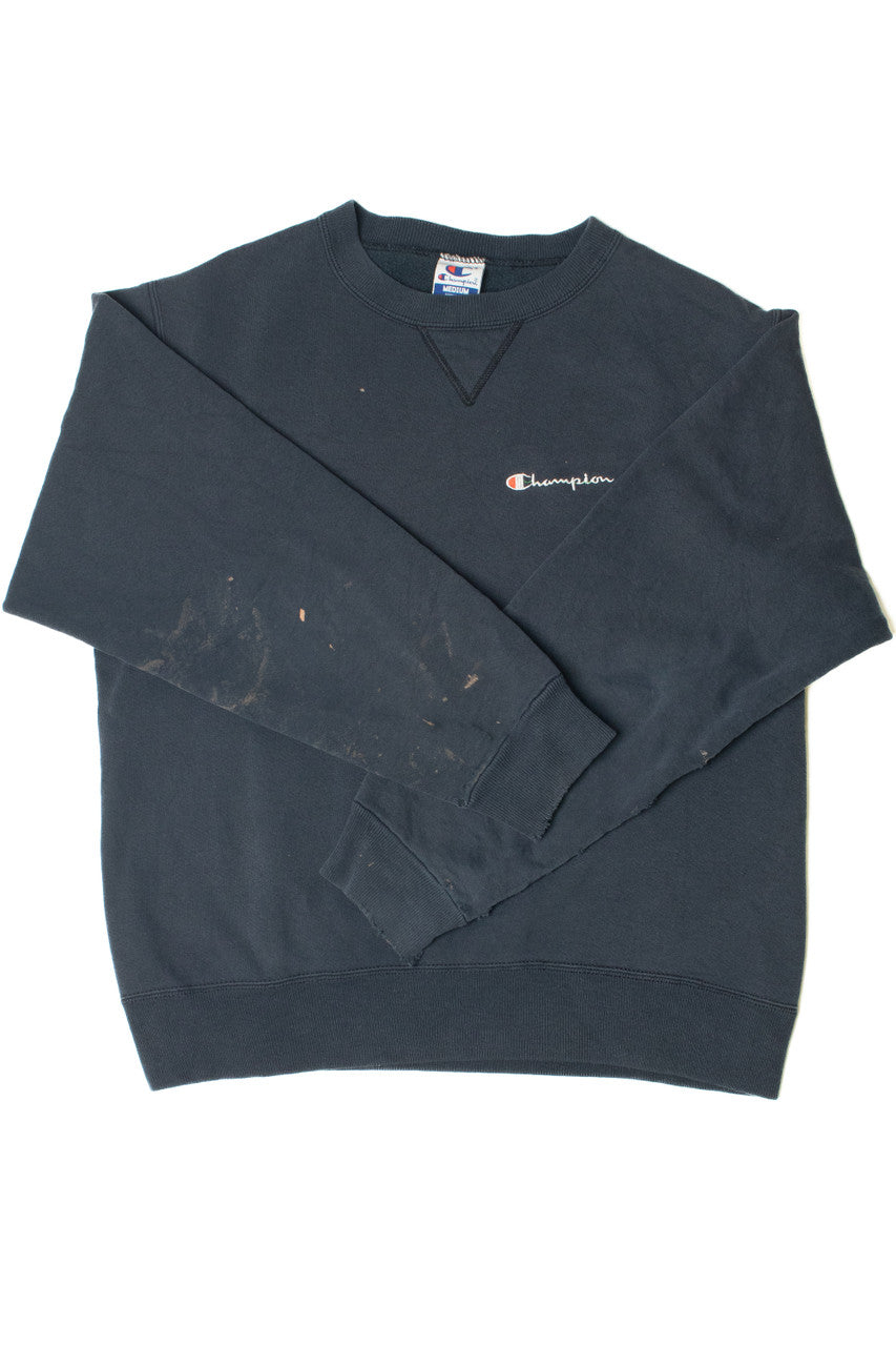 Vintage Thrashed Faded Black Champion Sweatshirt