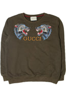 Polo Gucci Lion Sweatshirt Bootleg Gucci Wolf Head Embroidered