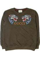 Bootleg Gucci Wolf Head Embroidered Sweatshirt