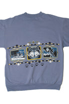 Vintage Wolf Print Button Henley Sweatshirt With Pockets
