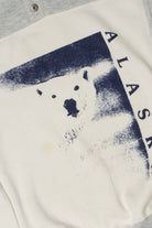 Vintage Alaska Polar Bear Button Henley Sweatshirt