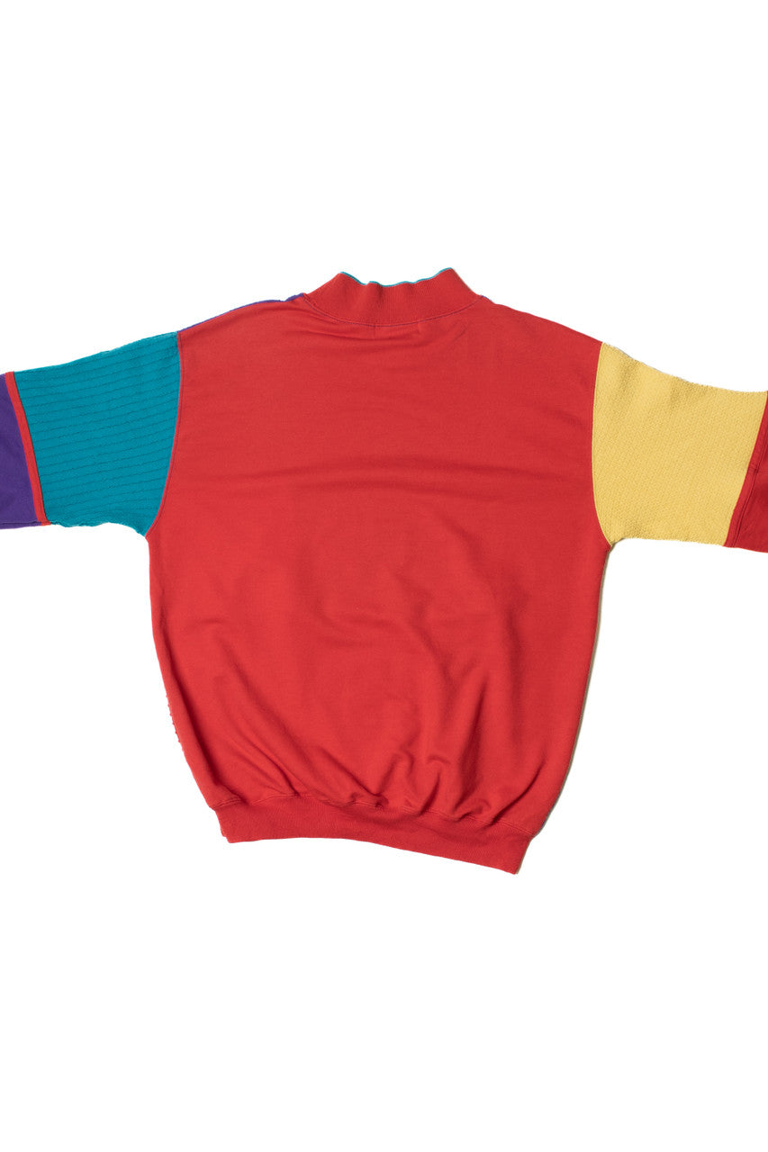 Vintage 1990's Patchwork Sitcom Mock Neck Sweatshirt