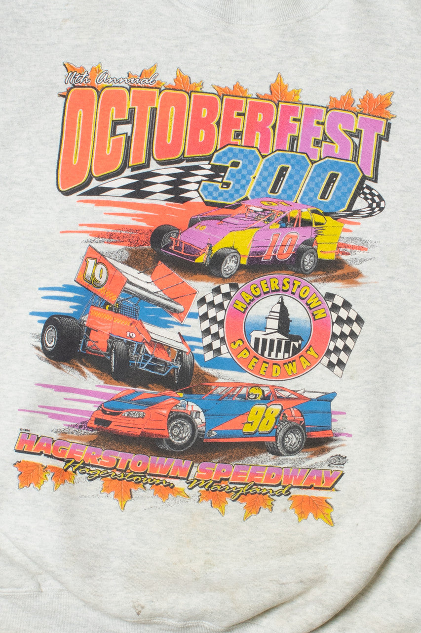 Vintage 1998 Octoberfest 300 Hagerstown Speedway Front/Back Print Sweatshirt