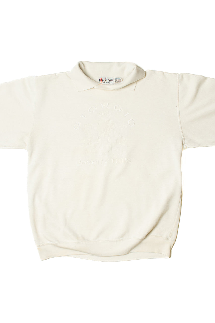 Vintage Giorgio Beverly Hills Embroidered Logo Collared Sweatshirt