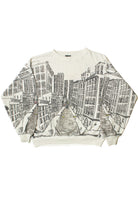 Vintage Cityscape All Over Print Sweatshirt