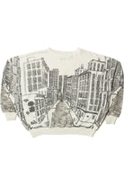 Vintage Cityscape All Over Print Sweatshirt