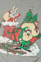Vintage 1994 Taz & Bugs Bunny Looney Tunes Santa & Elf Christmas Sweatshirt
