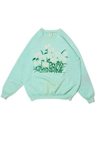 Vintage 1991 Daisy Flowers Print Raglan Sweatshirt
