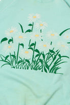 Vintage 1991 Daisy Flowers Print Raglan Sweatshirt
