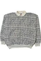 Vintage All Over Print Sweatshirt Polo
