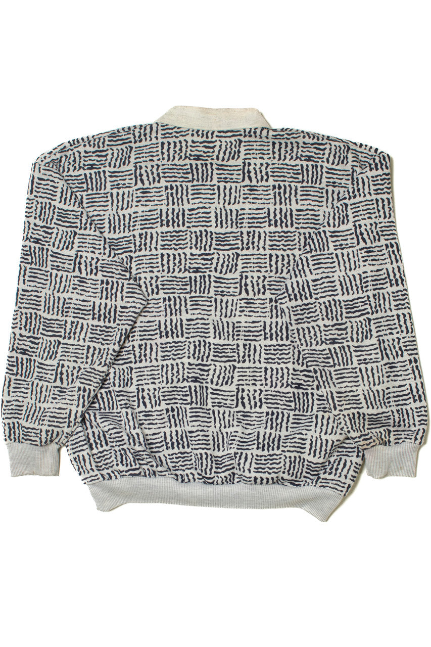 Vintage All Over Print Sweatshirt Polo