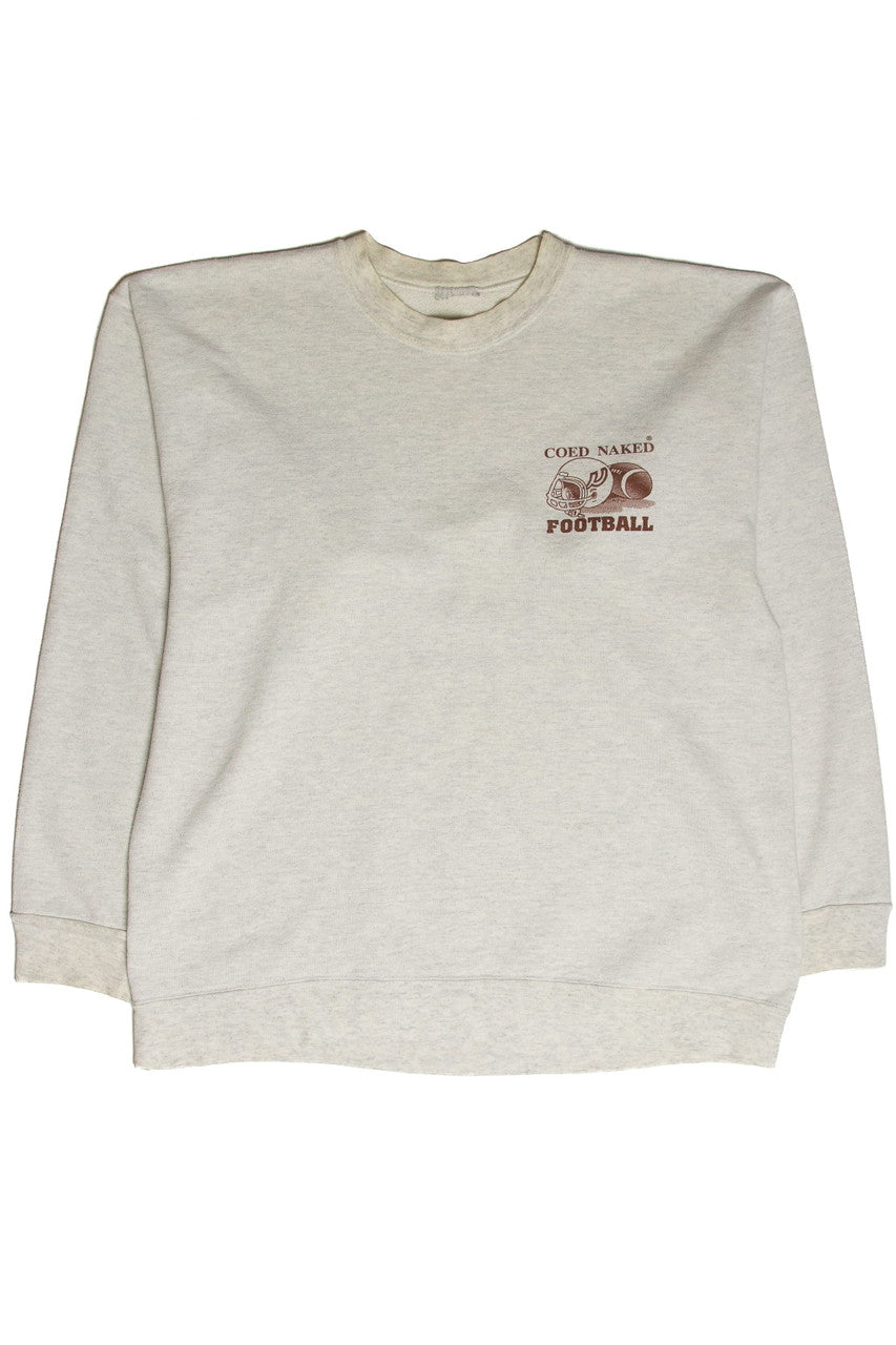 Vintage Coed Naked Football Sweatshirt 10359