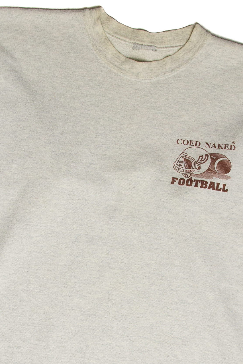 Vintage Coed Naked Football Sweatshirt 10359
