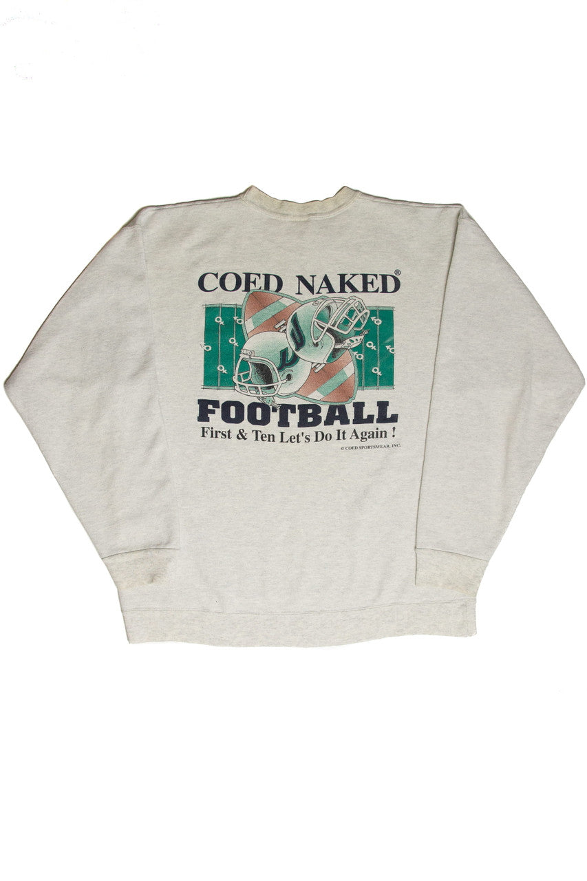 Vintage Coed Naked Football Sweatshirt 10359