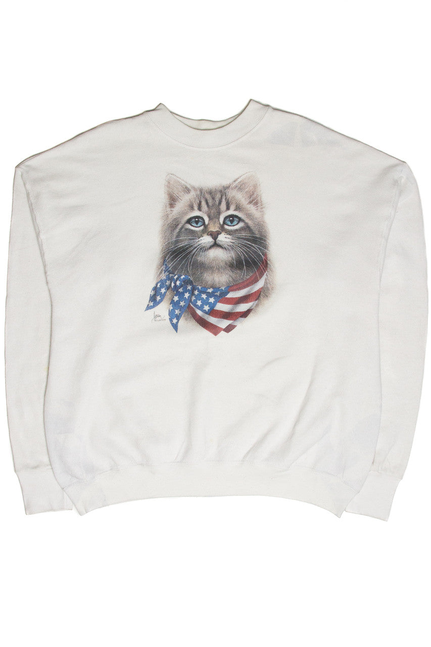 Vintage Cat USA Bandana Sweatshirt