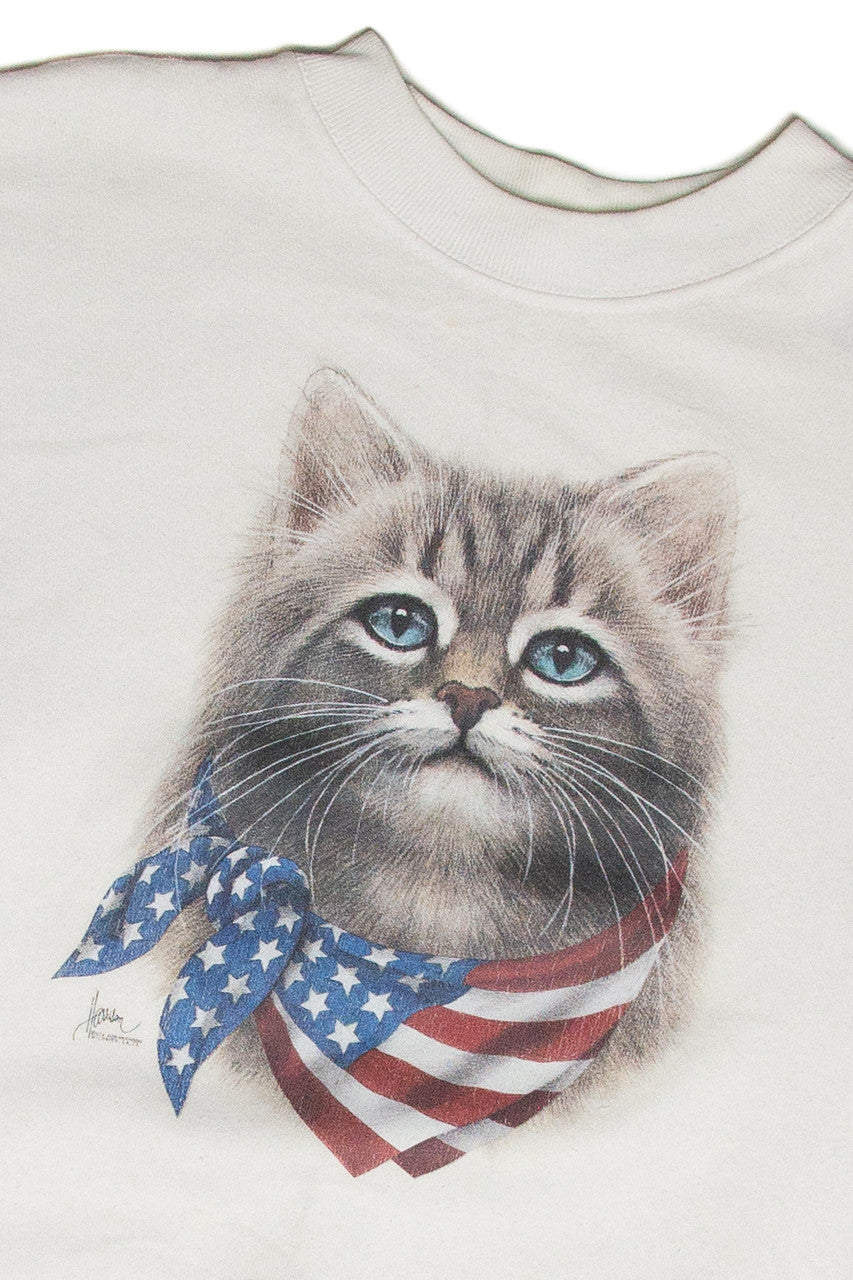 Vintage Cat USA Bandana Sweatshirt