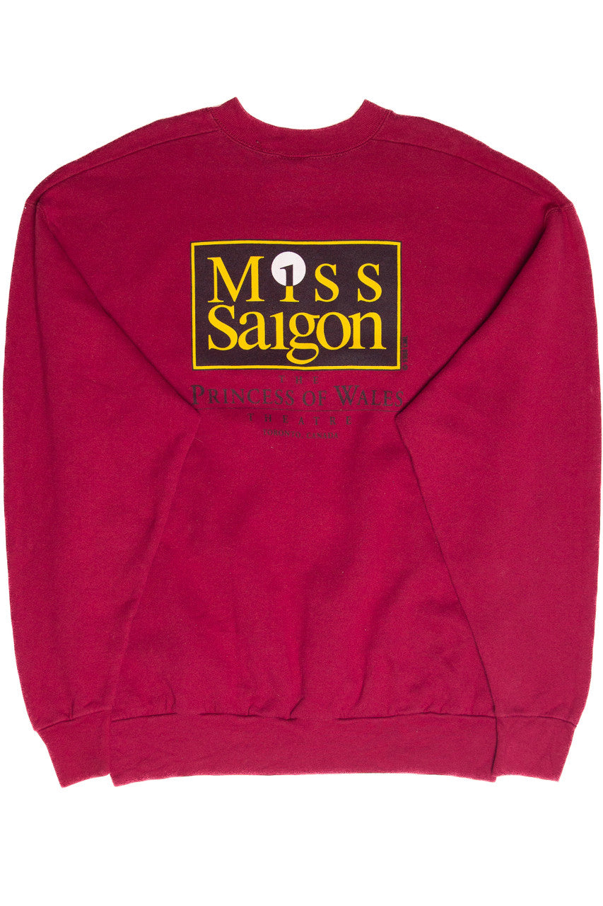 Vintage Miss Saigon The Princess Of Wales Theatre Sweatshirt (1988)