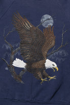 Vintage Eagle And Moon Graphic Sweatshirt