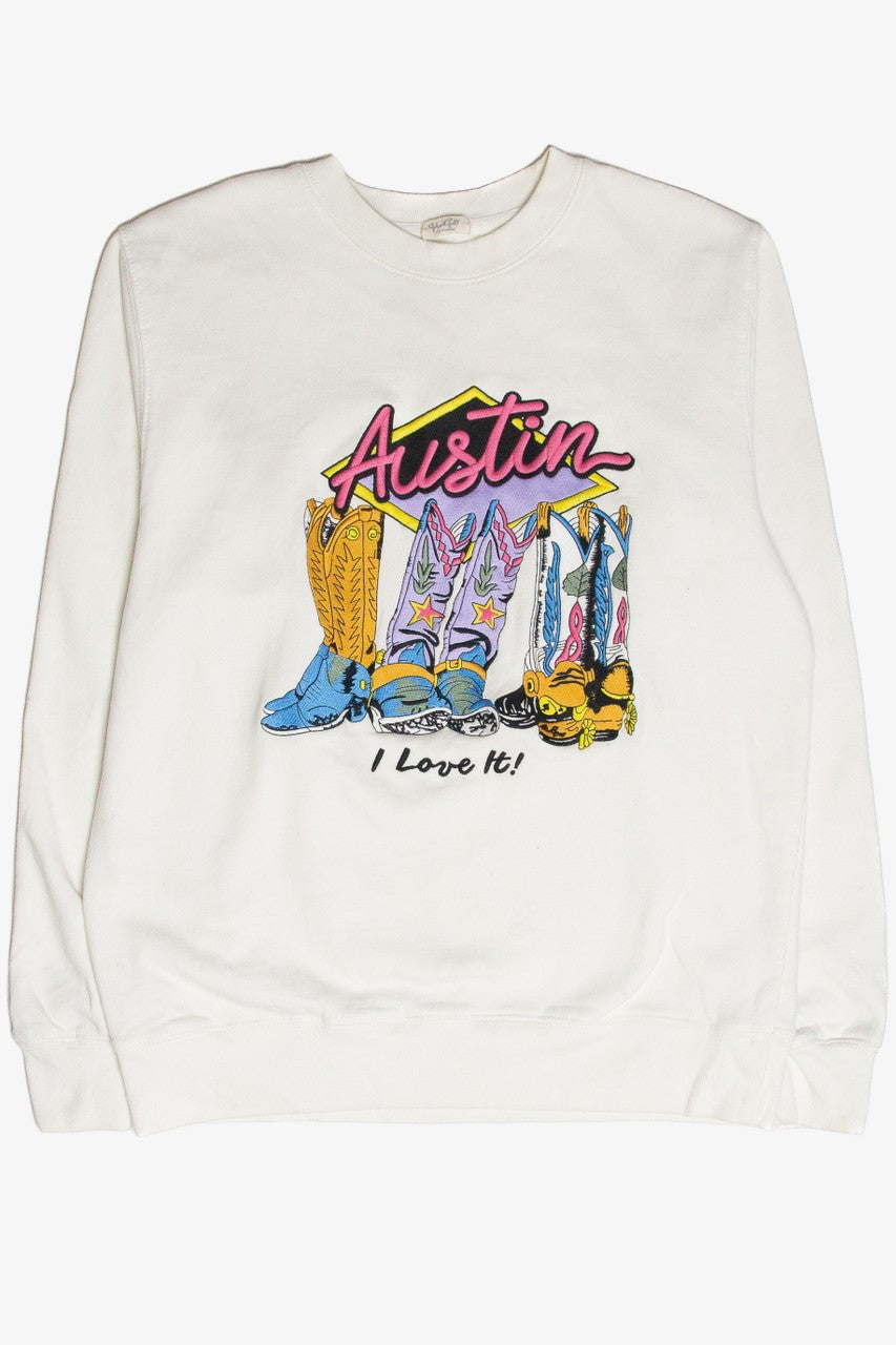 Vintage Austin Texas "I Love It!" Embroidered Sweatshirt