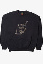 Vintage Gold Embroidered Golf Putters Sweatshirt