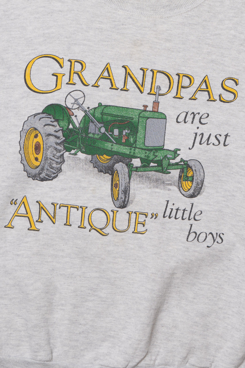 Vintage "Grandpas Are Just Antique Little Boys" Tractor Sweatshirt