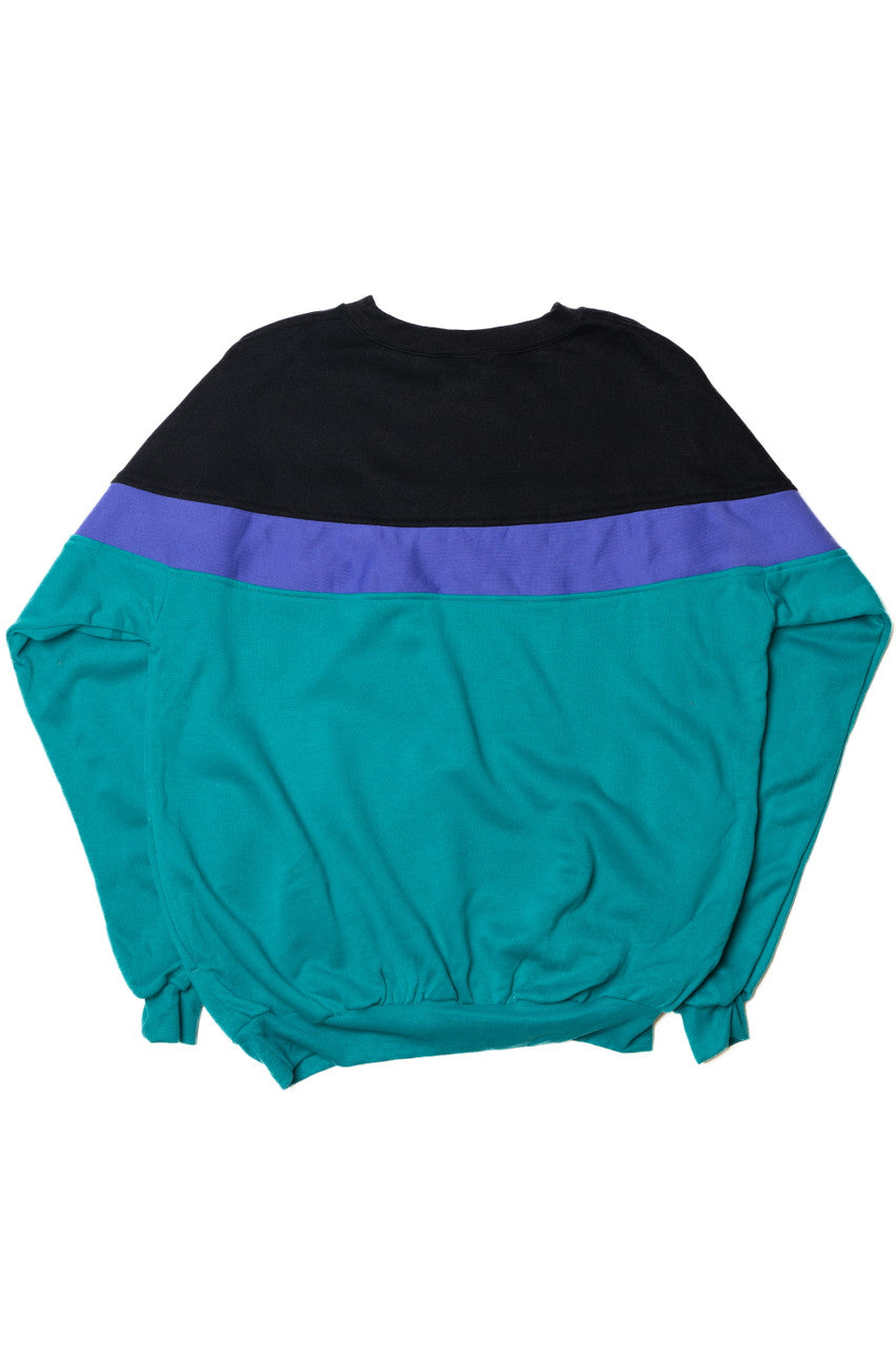 Vintage Athletic Dunlop Colorblock Sweatshirt With Side Pockets