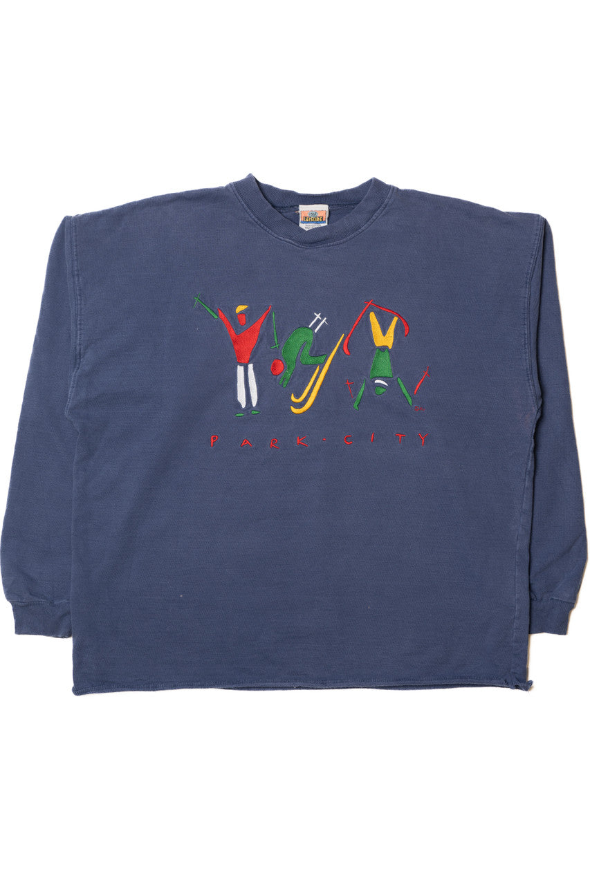 Vintage "Park City" Ski Embroidered Sgt. Leisure Sweatshirt