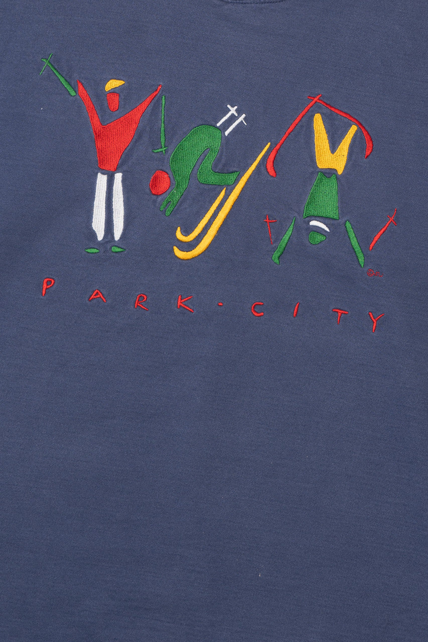 Vintage "Park City" Ski Embroidered Sgt. Leisure Sweatshirt
