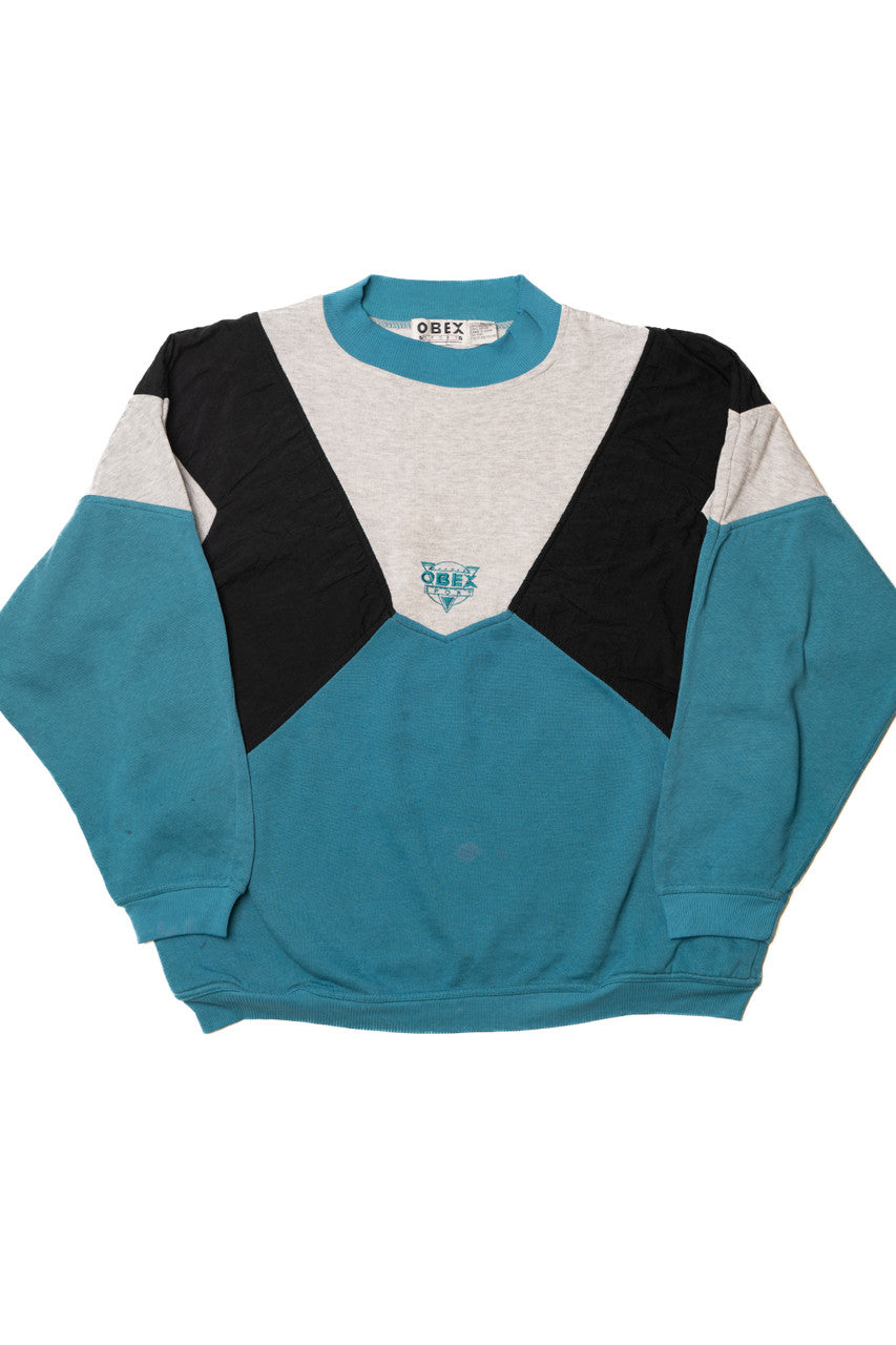 Vintage Obex Colorblock Sweatshirt With Pockets