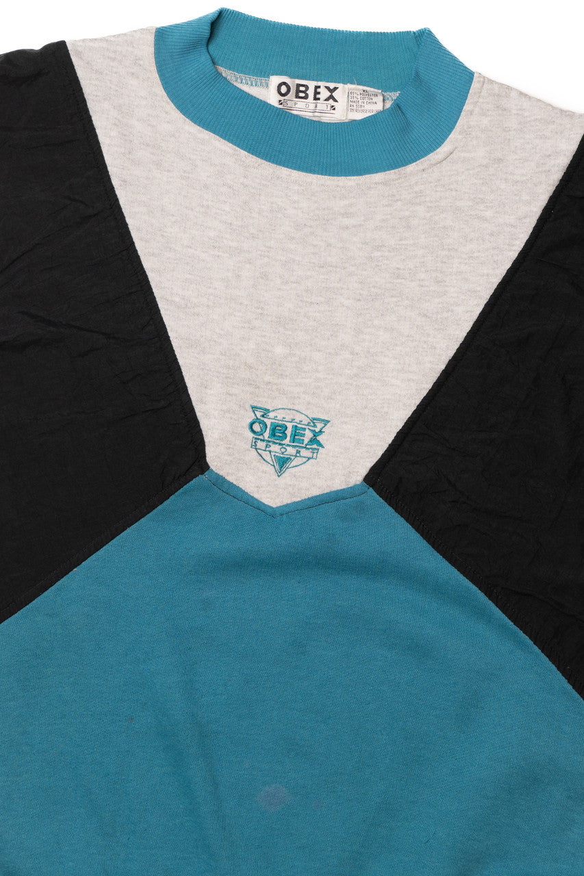 Vintage Obex Colorblock Sweatshirt With Pockets