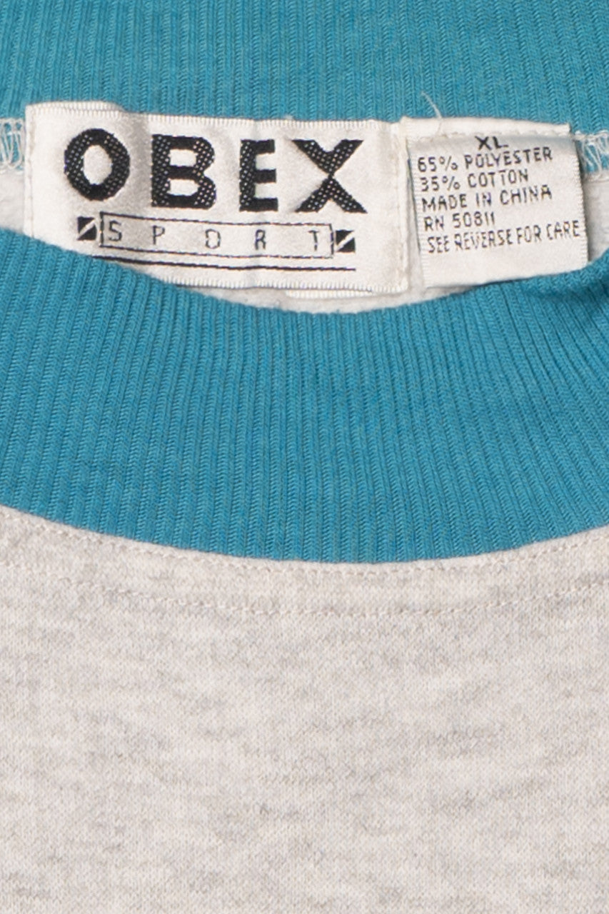 Vintage Obex Colorblock Sweatshirt With Pockets
