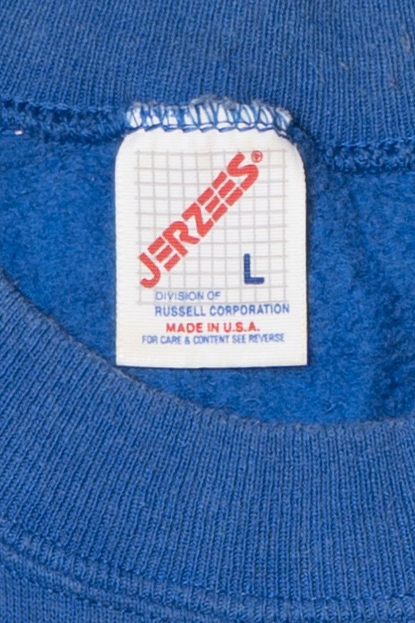 Vintage Baby Monkeys Cross Stitch Embroidered Jerzees Sweatshirt