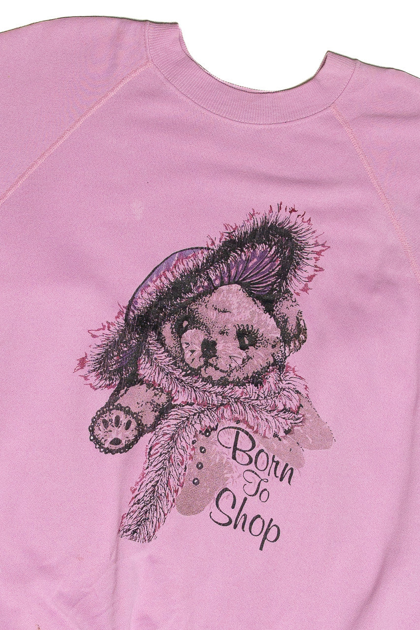 Vintage Born To Shop Graphic Sweatshirt