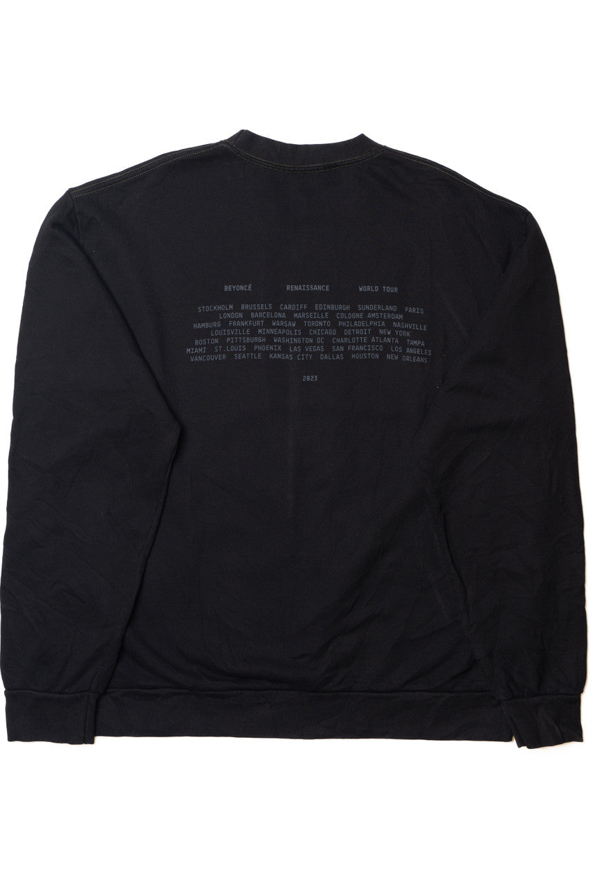 Recycled Beyoncé Renaissance World Tour Front/Back Print Sweatshirt