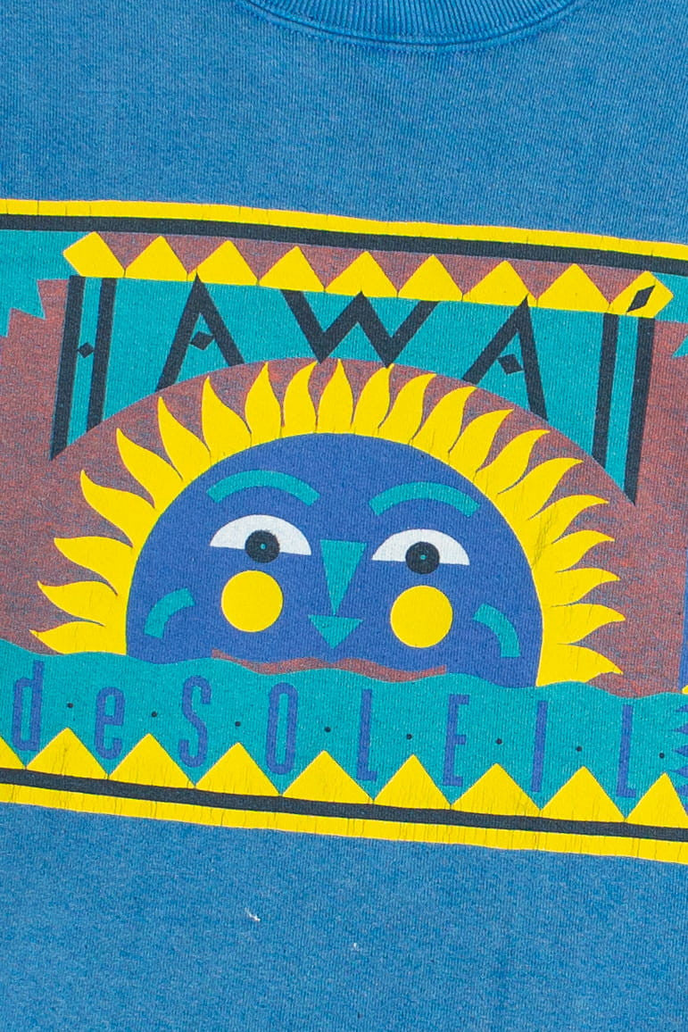 Vintage Crazy Shirtz Hawaii Cropped Graphic Sweatshirt