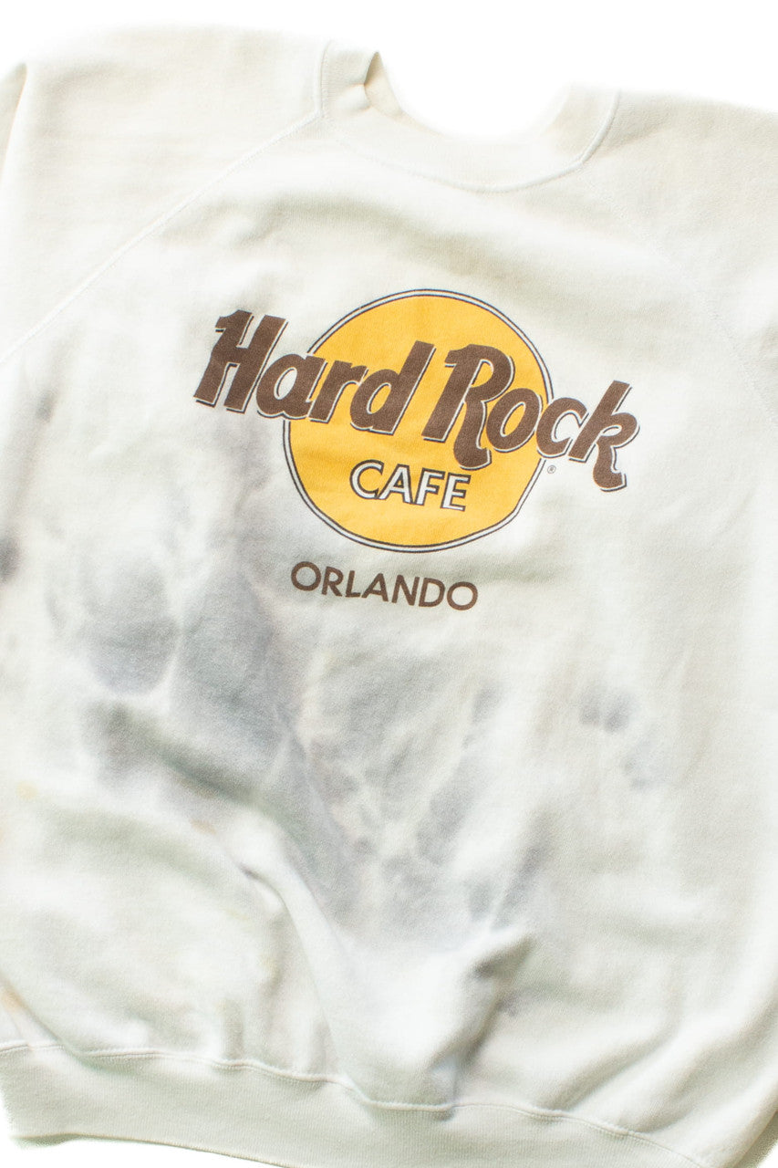 Vintage Stained Hard Rock Cafe Orlando Sweatshirt (1990s)