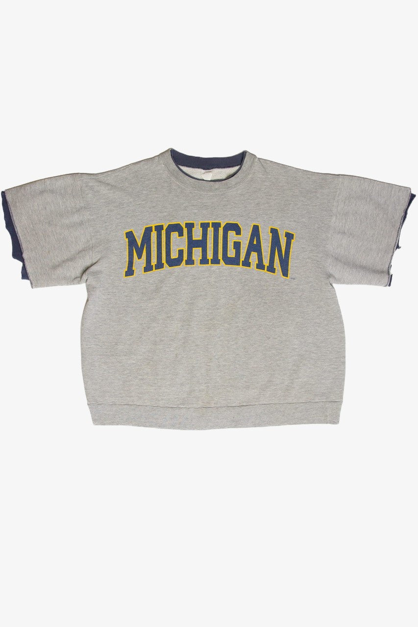 Vintage University Of Michigan Cut Off Sweatshirt