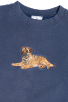 Vintage Distressed Embroidered Dog Sweatshirt