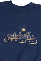Vintage "New York" Embroidered City Skyline Sweatshirt