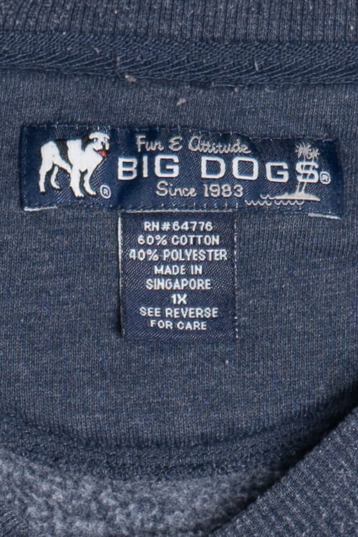 Vintage Big Dogs "It's Five O'Clock Somewhere" Embroidered Beer Bottles Sweatshirt