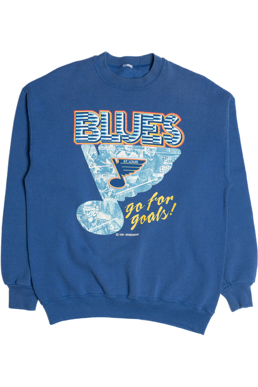 Vintage 1991 St. Louis Blues NHL "Go For Goals" Sweatshirt