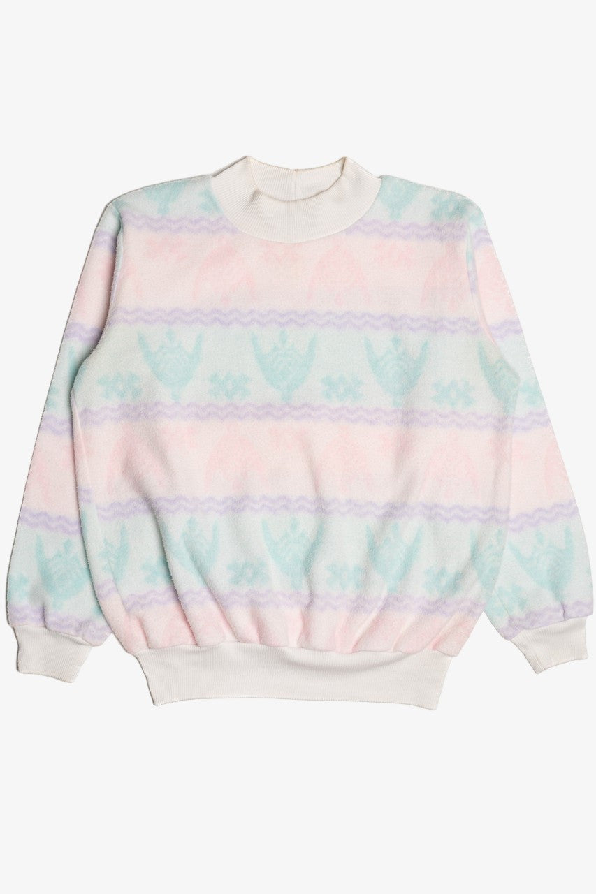 Vintage Pastel Pattern Soft Fleece California Happenings Sweatshirt