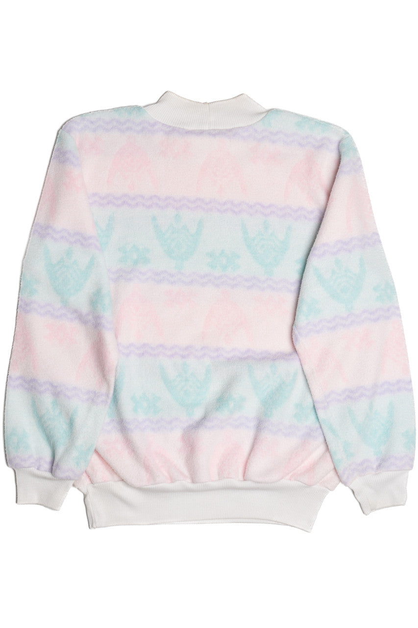 Vintage Pastel Pattern Soft Fleece California Happenings Sweatshirt