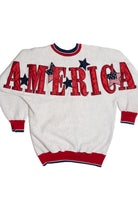 Vintage "America" Spellout Letter Patch Sweatshirt